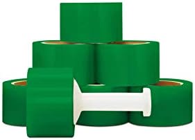 MMBM ירוק למתוח לעטוף עם ידית, 18 Pack, בגודל 3 אינץ ' x 1000 מטר, 80 מד, פלסטיק צבעוניים בניילון, לחמניות, צבע קידוד