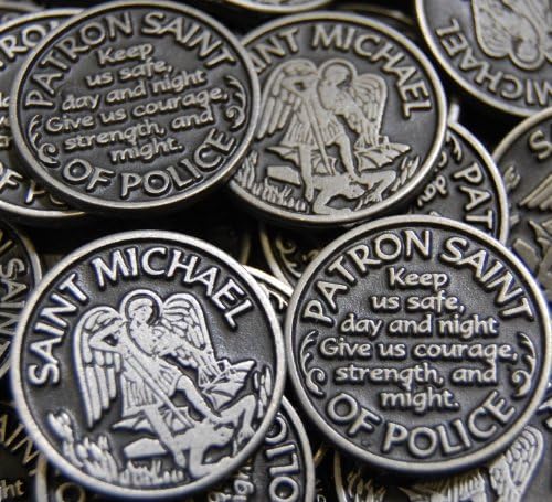 לפני ואחרי, LLC סט של 10 מיכאל הקדוש הפטרון של המשטרה כיס סמלי מטבעות