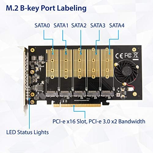 5 חריץ M. 2 B-Key SATA בסיס SSD PCI-e 3.0 x2 רוחב פס להרחבת כרטיס דורשים x16 חריץ SI-PEX40142