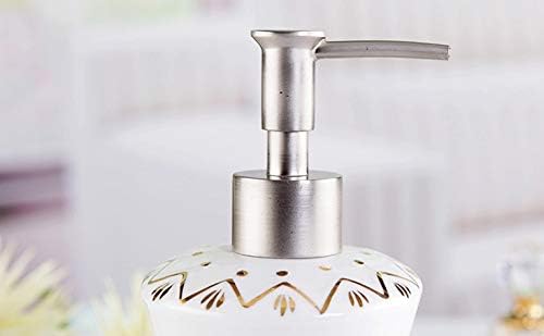 בציר קרמיקה אביזרי אמבטיה סטים,יהירות אמבטיה עיצוב יצירתי עם תבליט גיאומטרי זהב שורות 5 חלקים מכילים סבון מיכל,2 יח