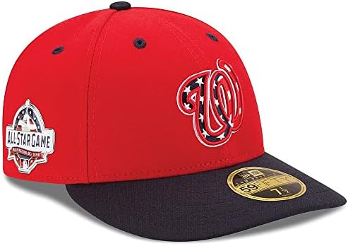 עידן חדש וושינגטון הארצית 59FIFTY LP פרופיל נמוך MLB משחק האולסטאר מצויד, כובע של חיל הים האדום הכובע