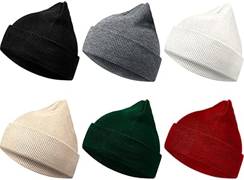 6 חתיכות Multi-צבע יוניסקס כובעים כובע כבל ביני כובע נוח חם-קר הוכחה כובע סרוג