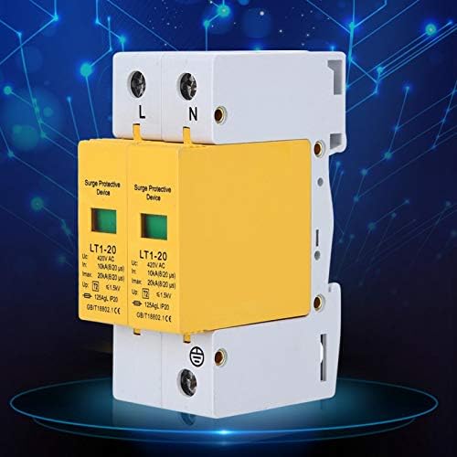 2P גל הגנה המכשיר 20ka אנטי‑רעם מודולרי מכשירי חשמל צהוב מודול מעקה ההתקנה