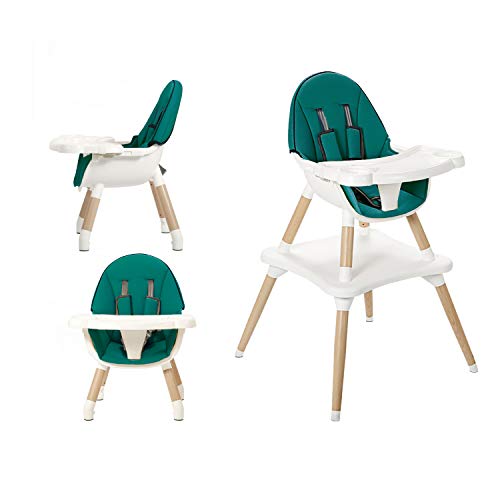 FOUJOY עץ התינוק אוכל כיסא גבוה כסא 3 ב-1 עם גג נפתח הפעוט הכסא Customeriazed הפעוט האוכל הכיסא יוקרה אשור ילדים להאכיל
