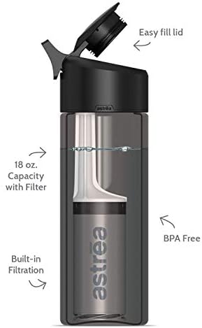 כוכב אחד פרימיום סינון בקבוק מים, BPA-חינם פלסטיק, 23 עוז, אריזת מתנה, שחור