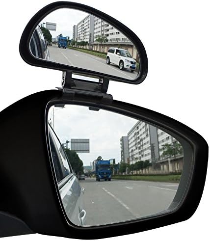 Ampper המראה הכתם העיוור, קמור אחורית להוסיף על רחבה זכוכית המראה לאחר המראה על מכונית, משאית (לא בכושר אוניברסלי, שחור
